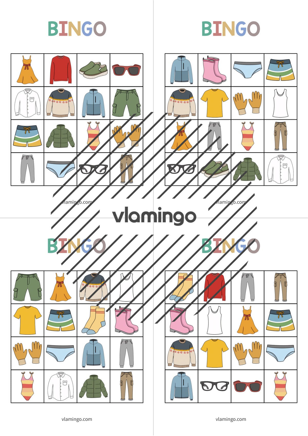 de englisch clothes bingo 020