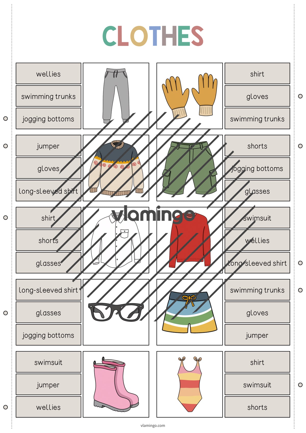 de englisch clothes clip cards 004