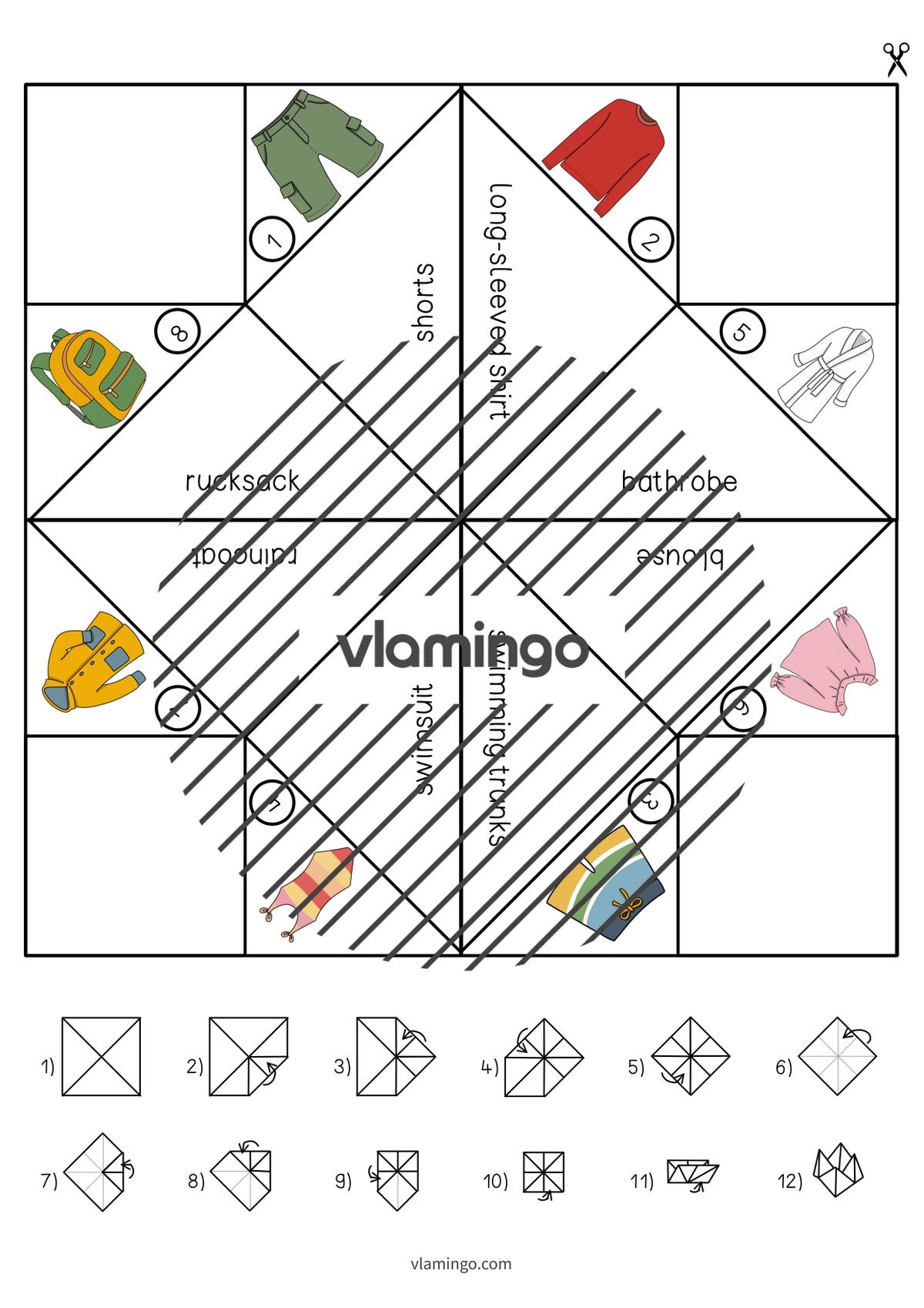de englisch clothes cootie catcher 007