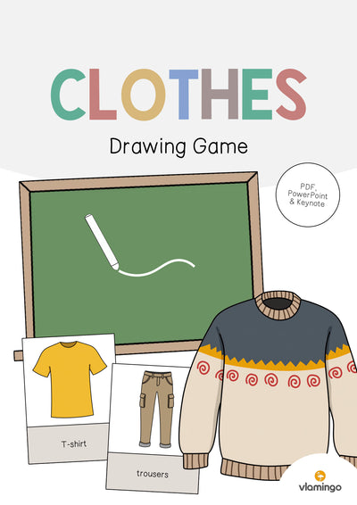 Clothes / Kleidung: Drawing Game (Englisch)