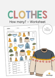 de englisch clothes how many worksheet 001