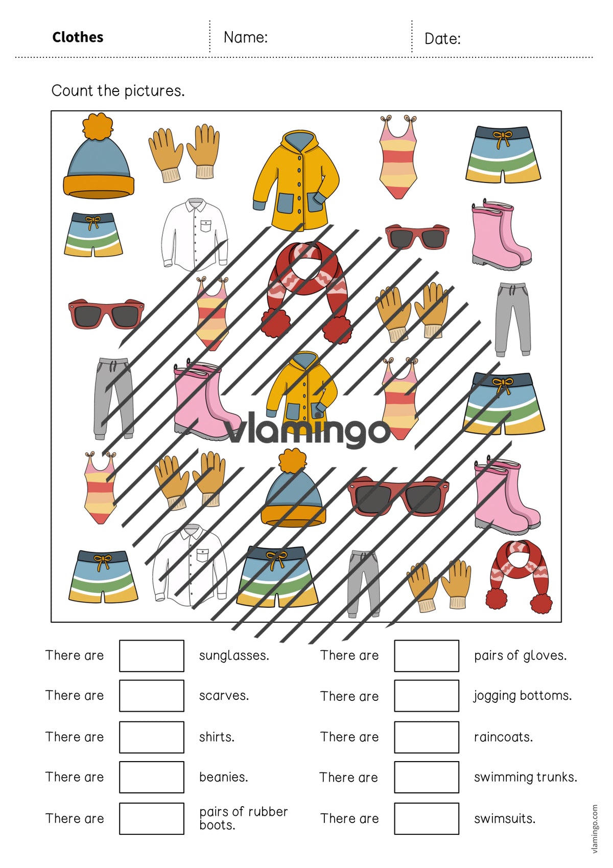 de englisch clothes how many worksheet 005