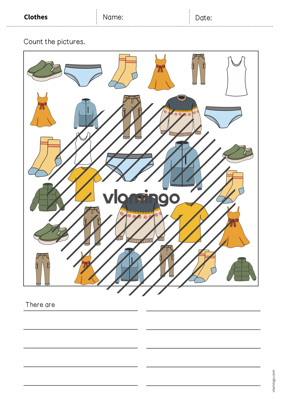 de englisch clothes how many worksheet 007