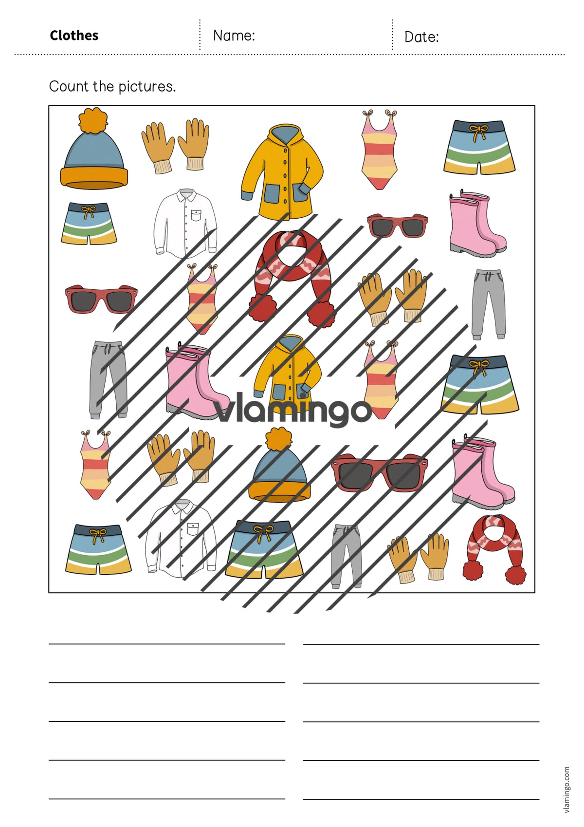 de englisch clothes how many worksheet 008