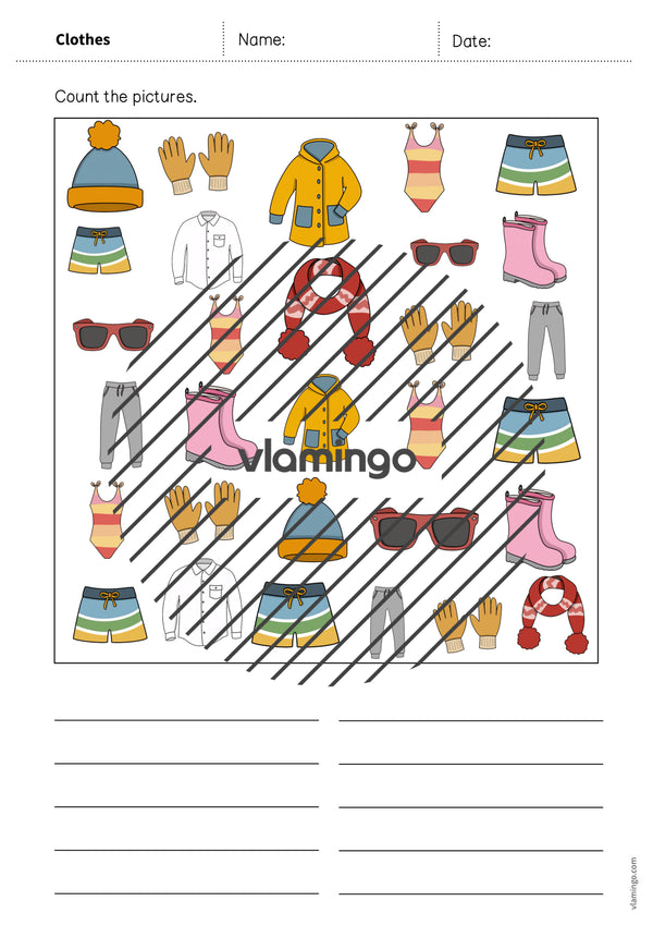 de englisch clothes how many worksheet 008