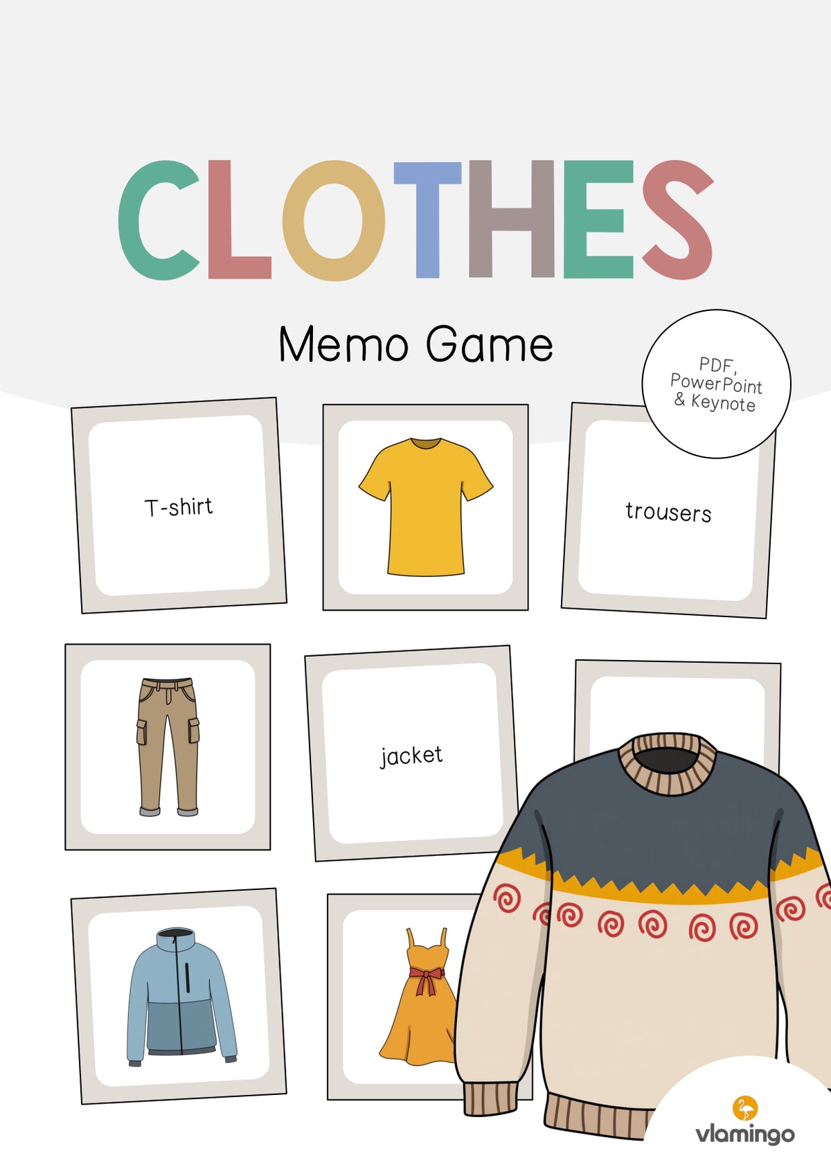 de englisch clothes memo game 001