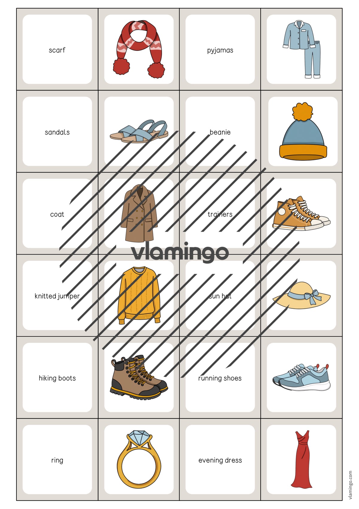 de englisch clothes memo game 005