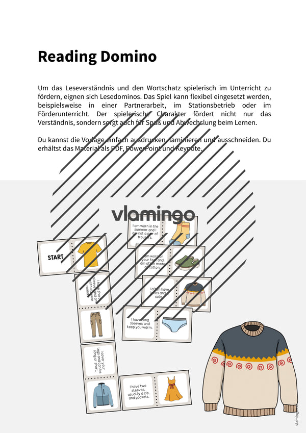 de englisch clothes reading domino 002