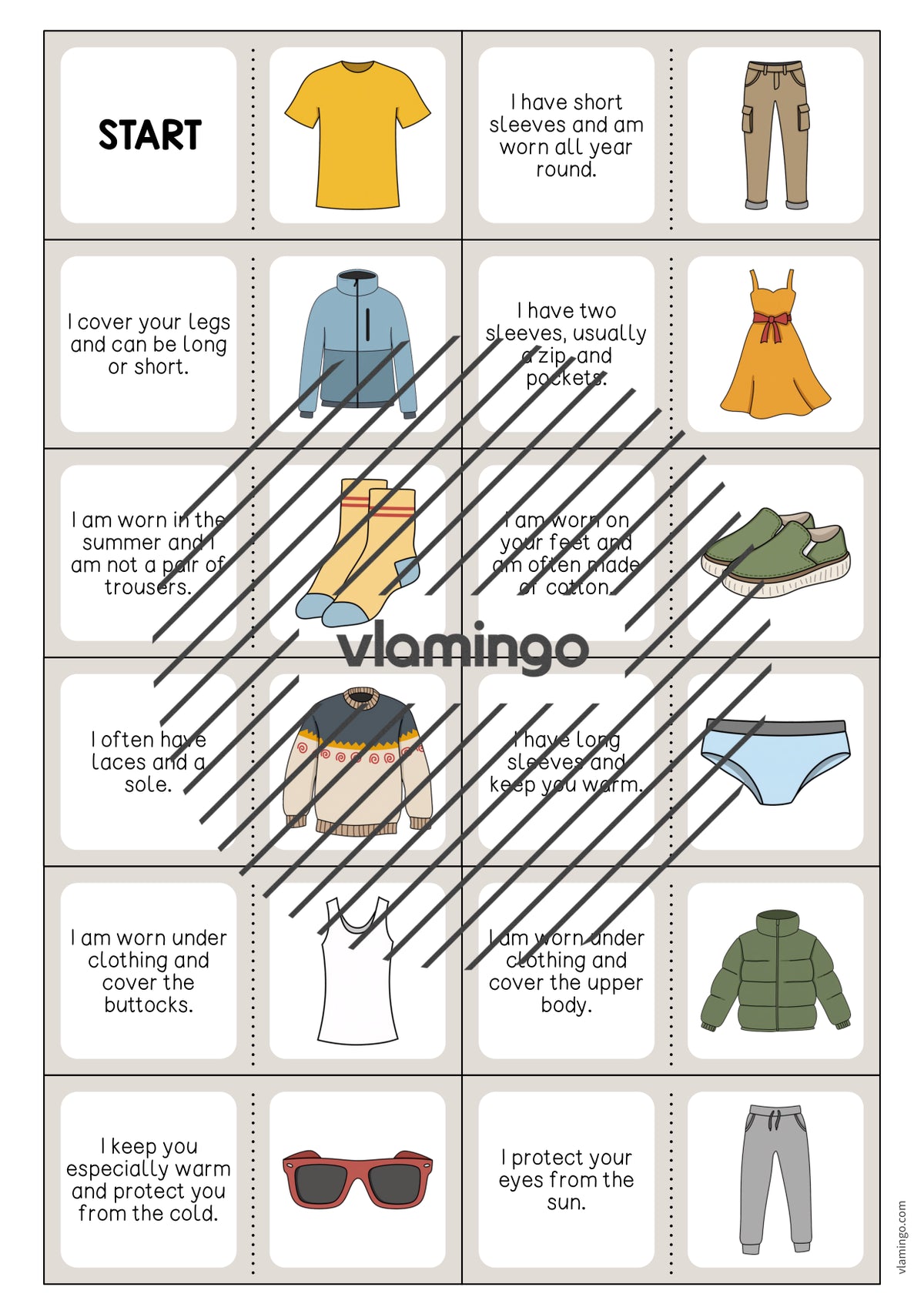 de englisch clothes reading domino 003