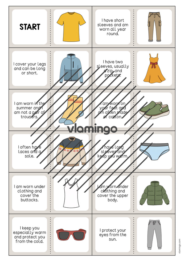 de englisch clothes reading domino 003