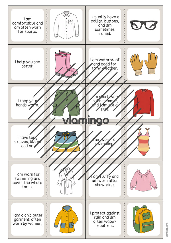 de englisch clothes reading domino 004