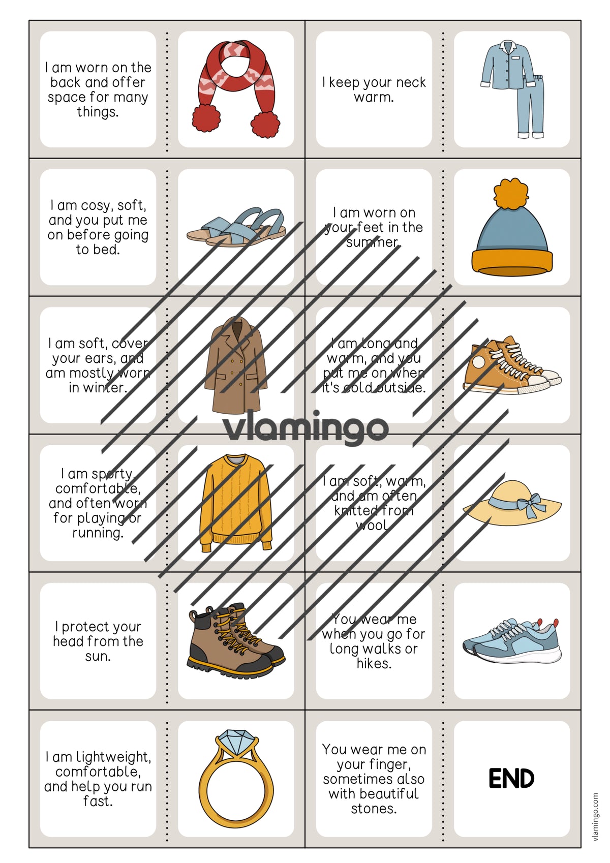 de englisch clothes reading domino 005