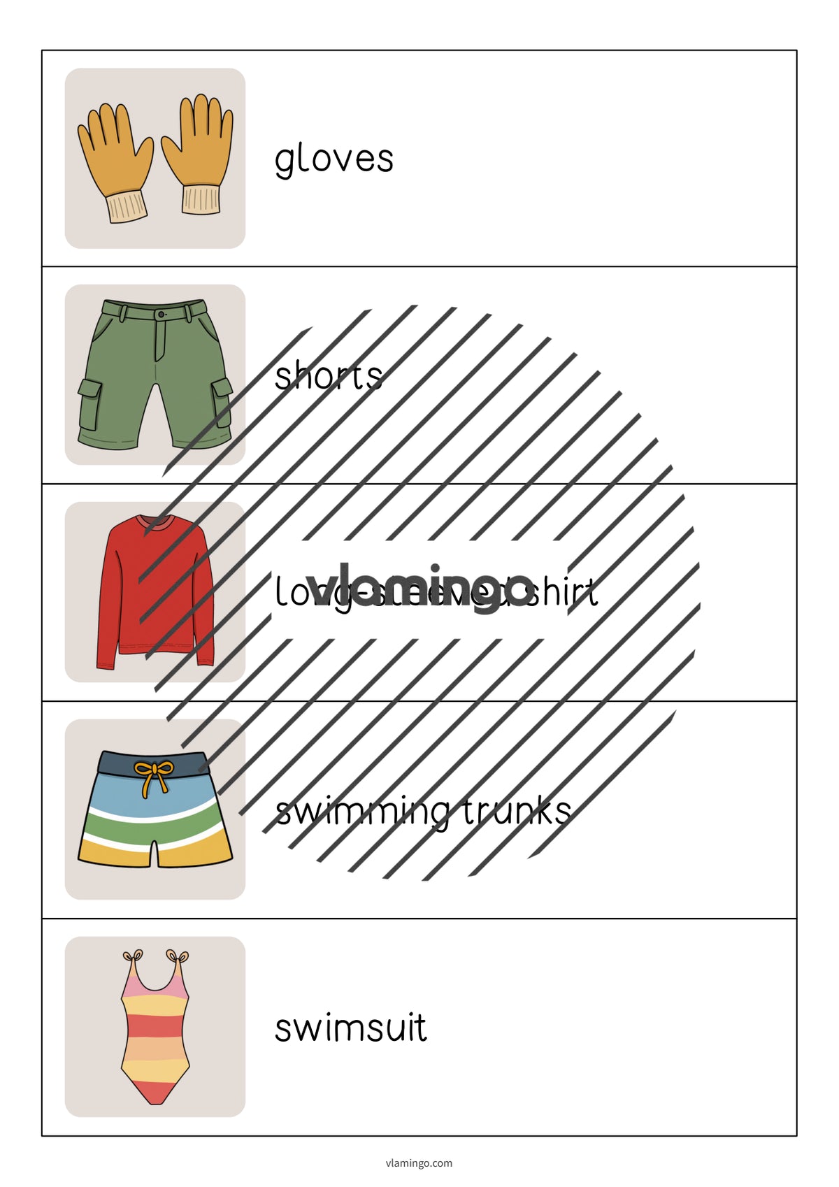 de englisch clothes running dictation 006