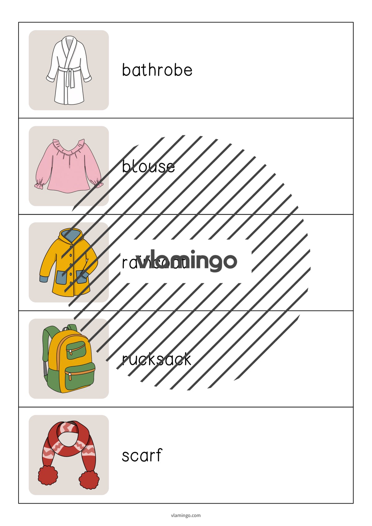 de englisch clothes running dictation 007