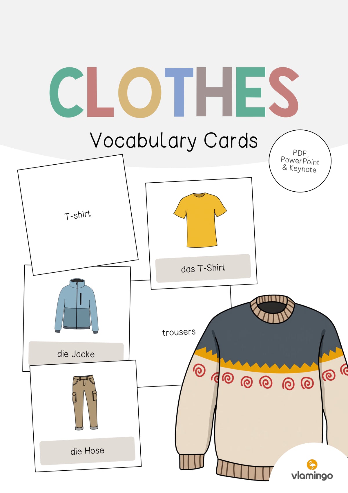 de englisch clothes vocabulary cards 001