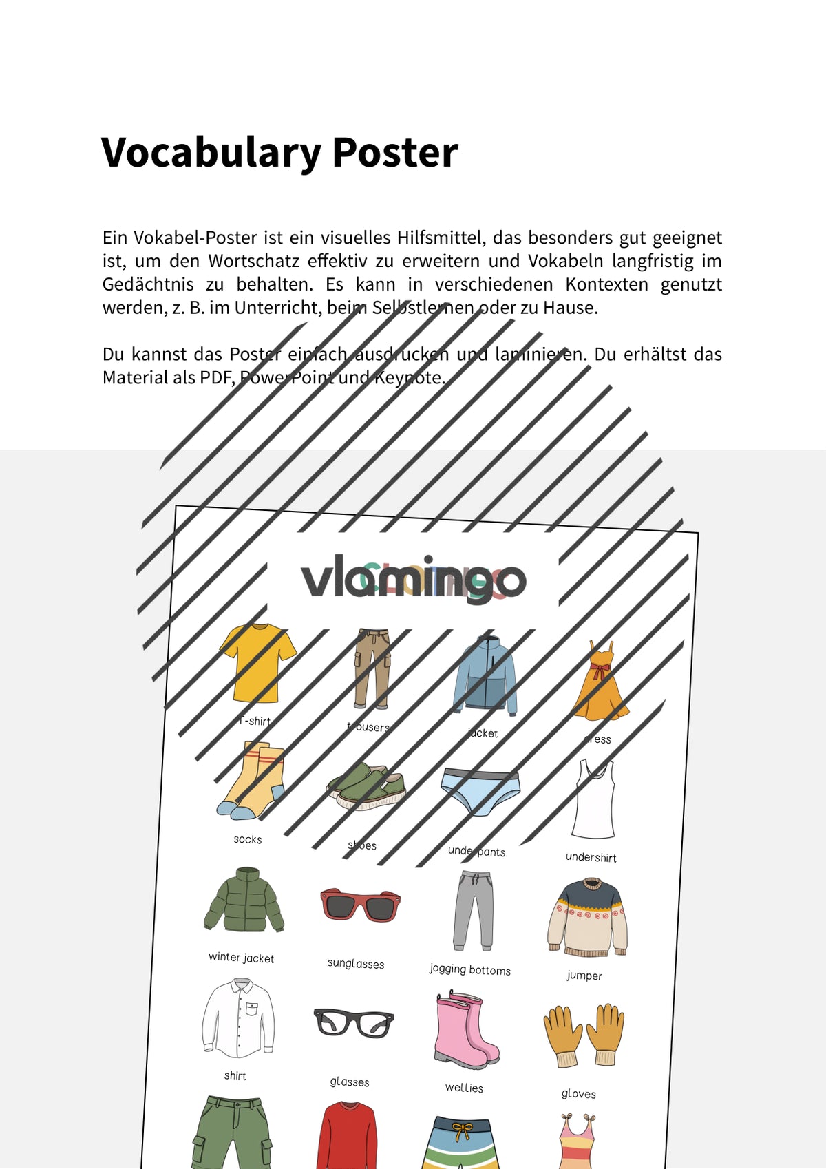 de englisch clothes vocabulary poster 002