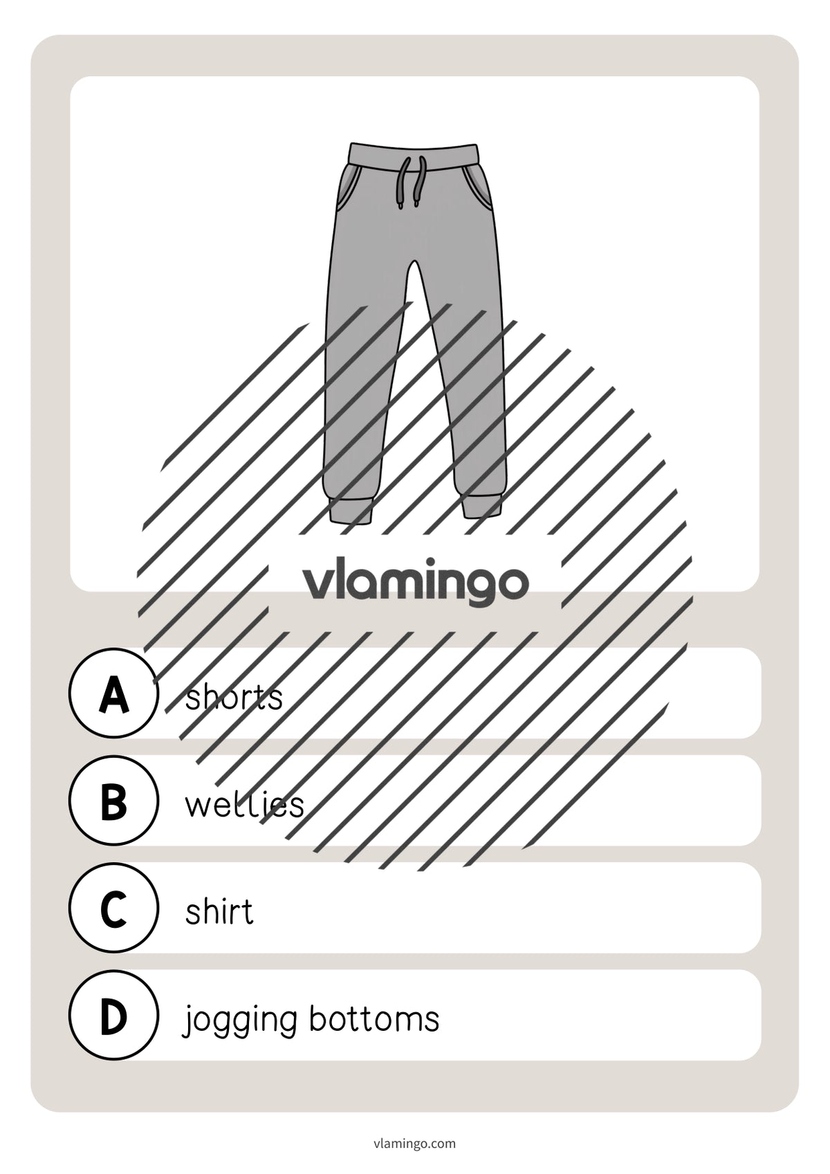 de englisch clothes vocabulary quiz 025