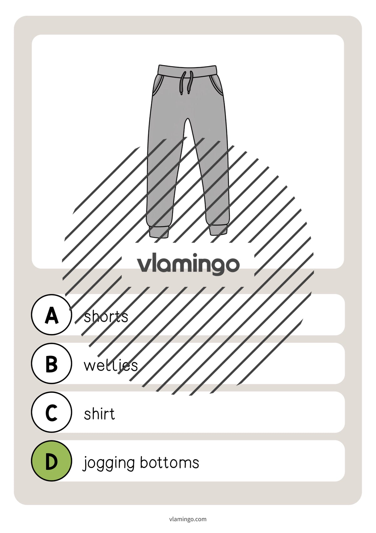 de englisch clothes vocabulary quiz 026