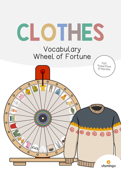 Clothes / Kleidung: Vocabulary Wheel of Fortune (Englisch)