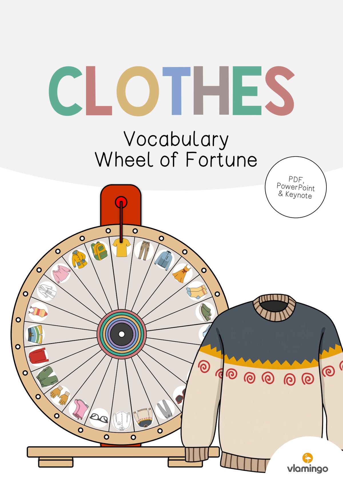 de englisch clothes vocabulary wheel of fortune 001
