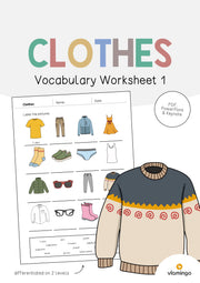 de englisch clothes vocabulary worksheet 1 001