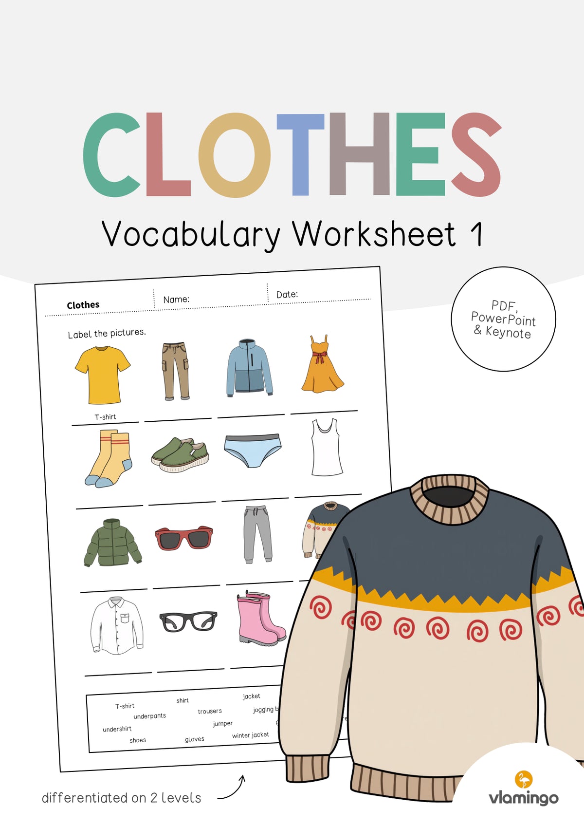 de englisch clothes vocabulary worksheet 1 001