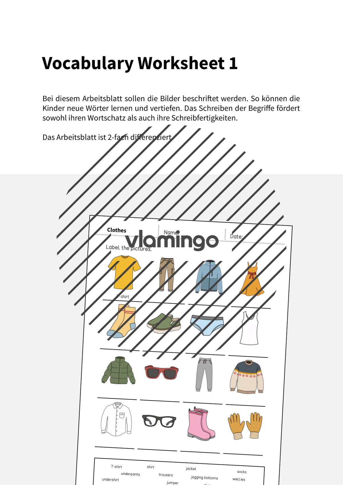 de englisch clothes vocabulary worksheet 1 002