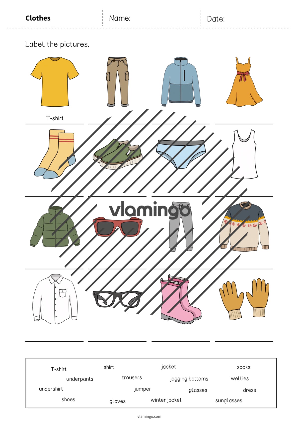 de englisch clothes vocabulary worksheet 1 004