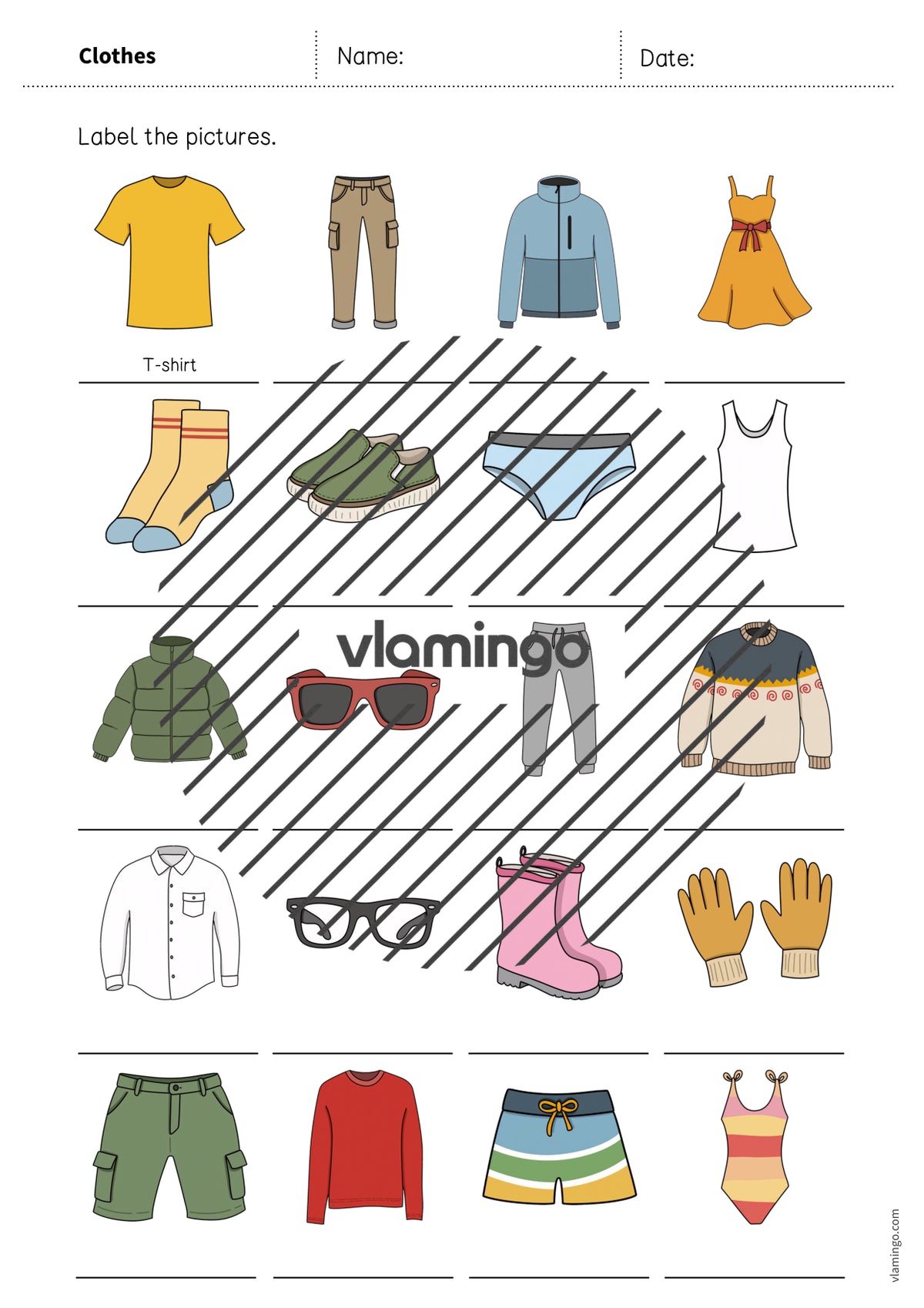 de englisch clothes vocabulary worksheet 1 007