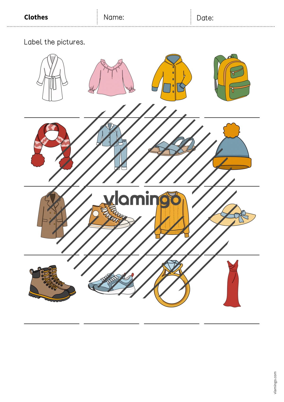 de englisch clothes vocabulary worksheet 1 008