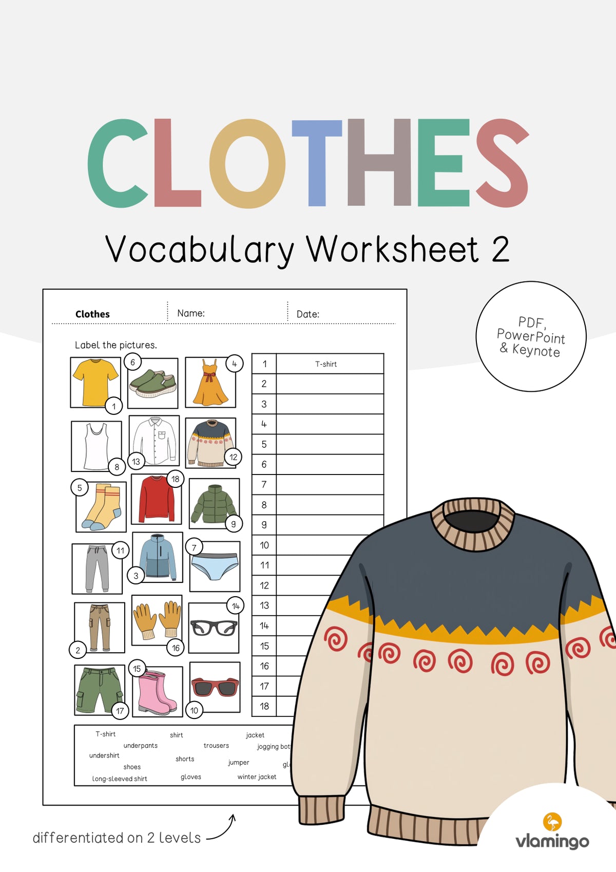 de englisch clothes vocabulary worksheet 2 001