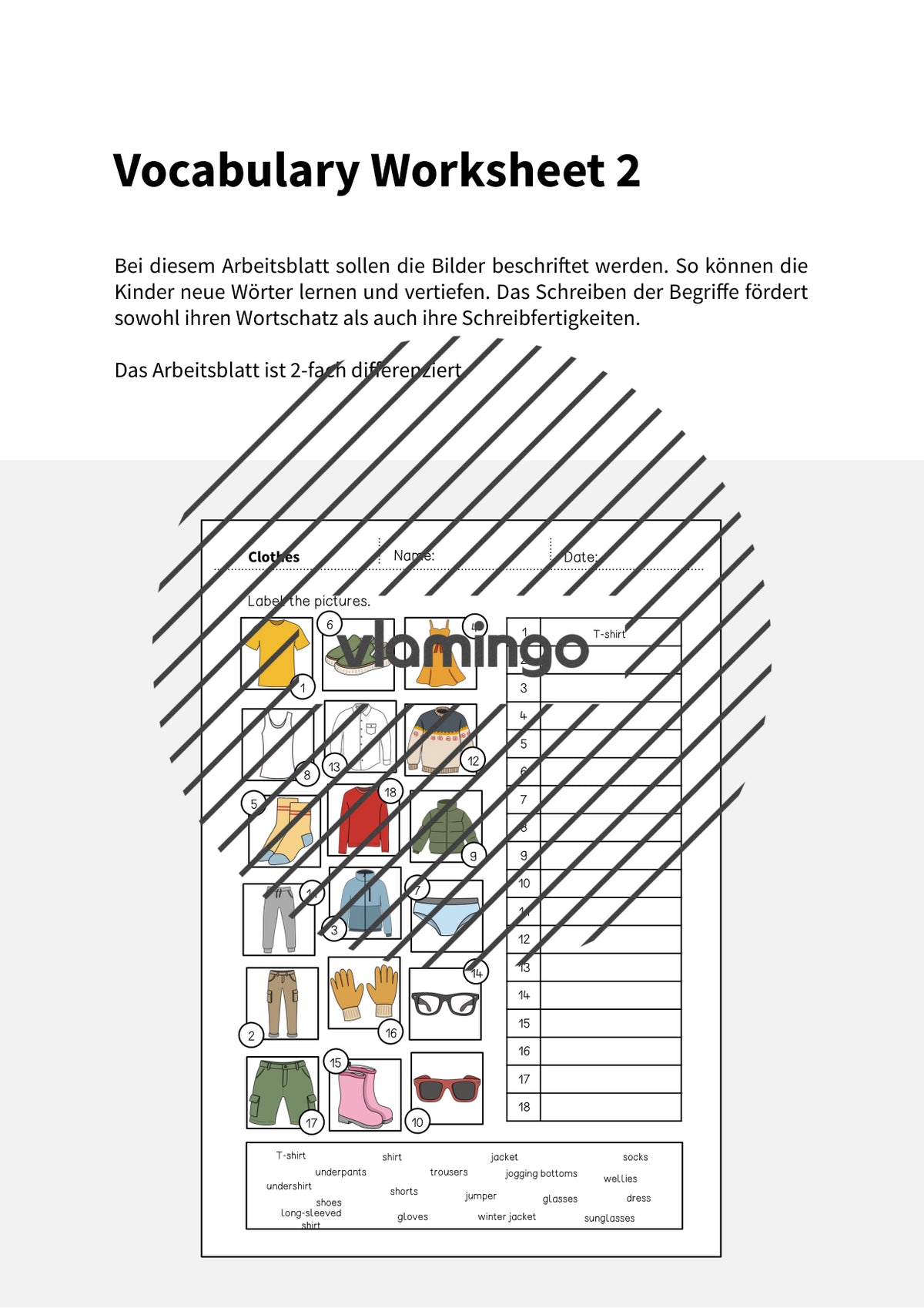 de englisch clothes vocabulary worksheet 2 002