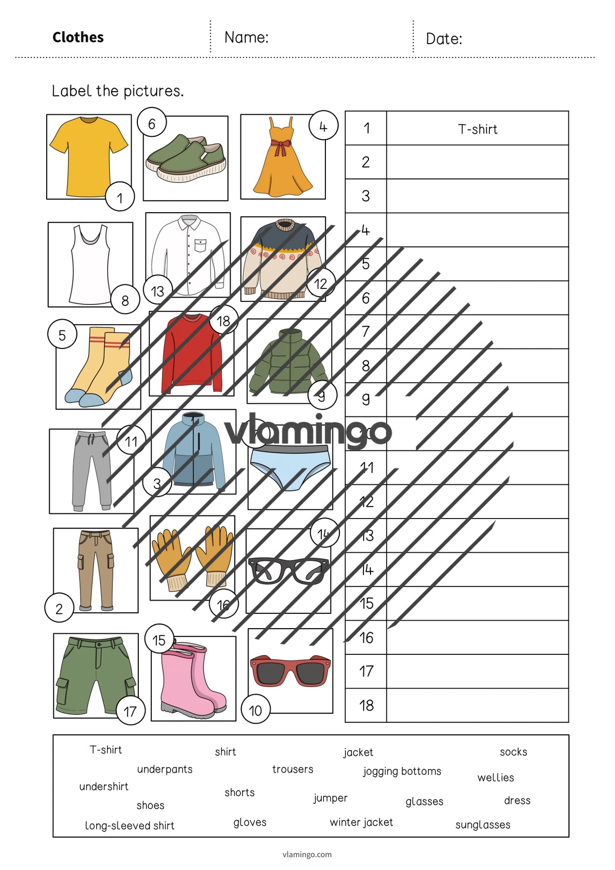 de englisch clothes vocabulary worksheet 2 004