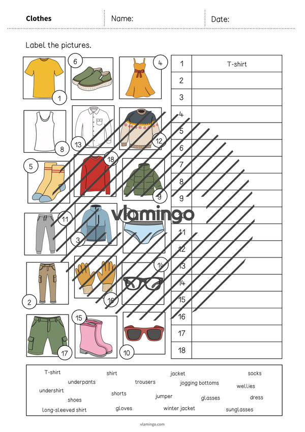 de englisch clothes vocabulary worksheet 2 004