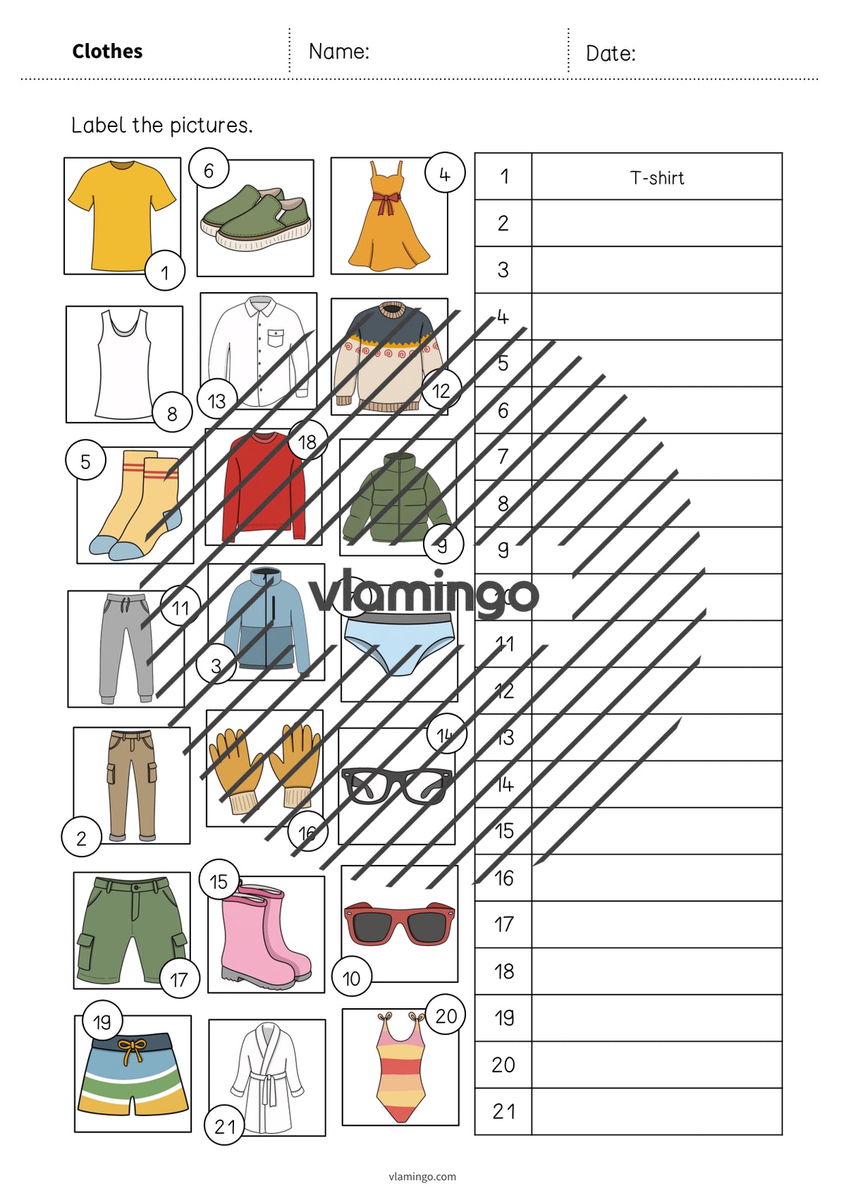 de englisch clothes vocabulary worksheet 2 006