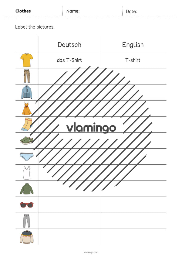 de englisch clothes vocabulary worksheet 3 003