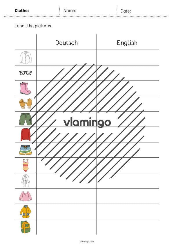 de englisch clothes vocabulary worksheet 3 004