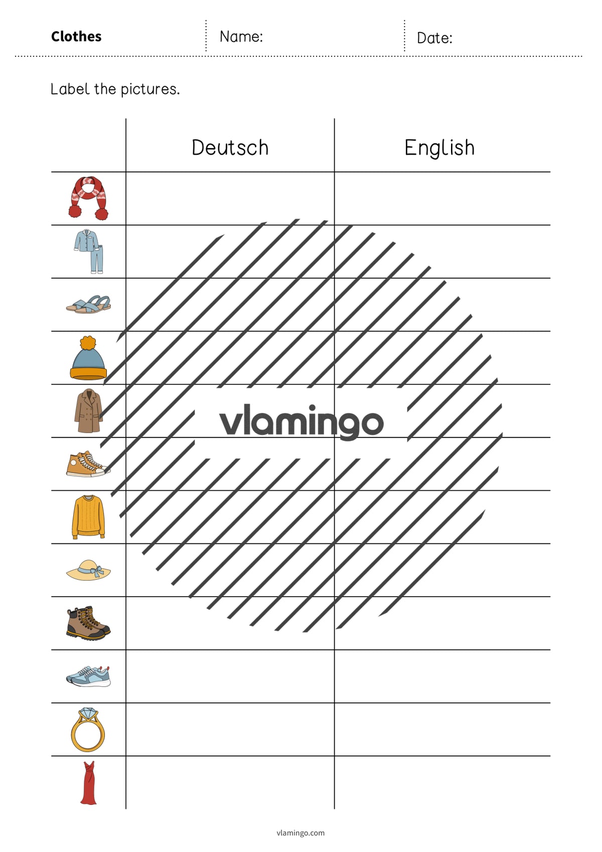 de englisch clothes vocabulary worksheet 3 005