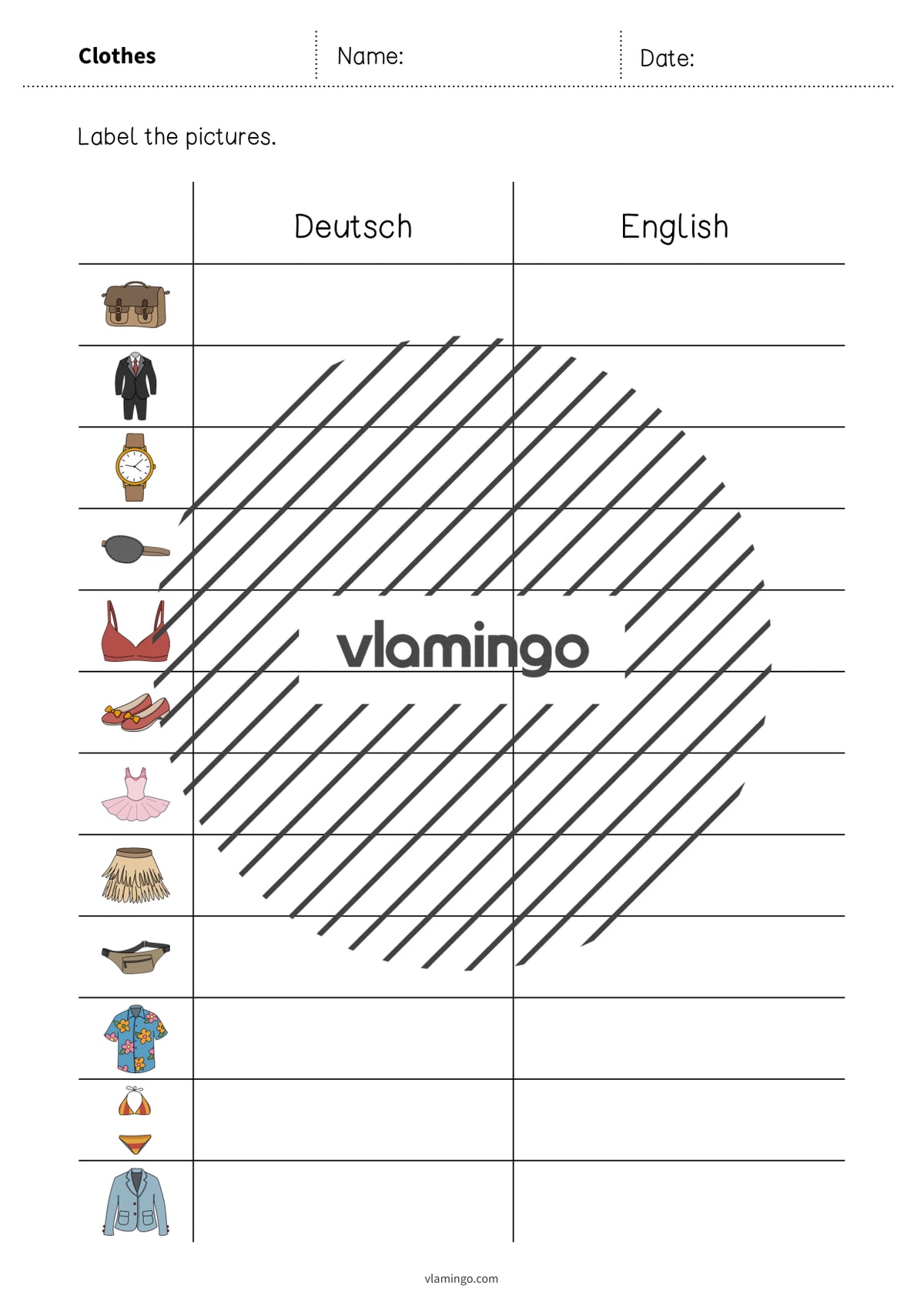 de englisch clothes vocabulary worksheet 3 006