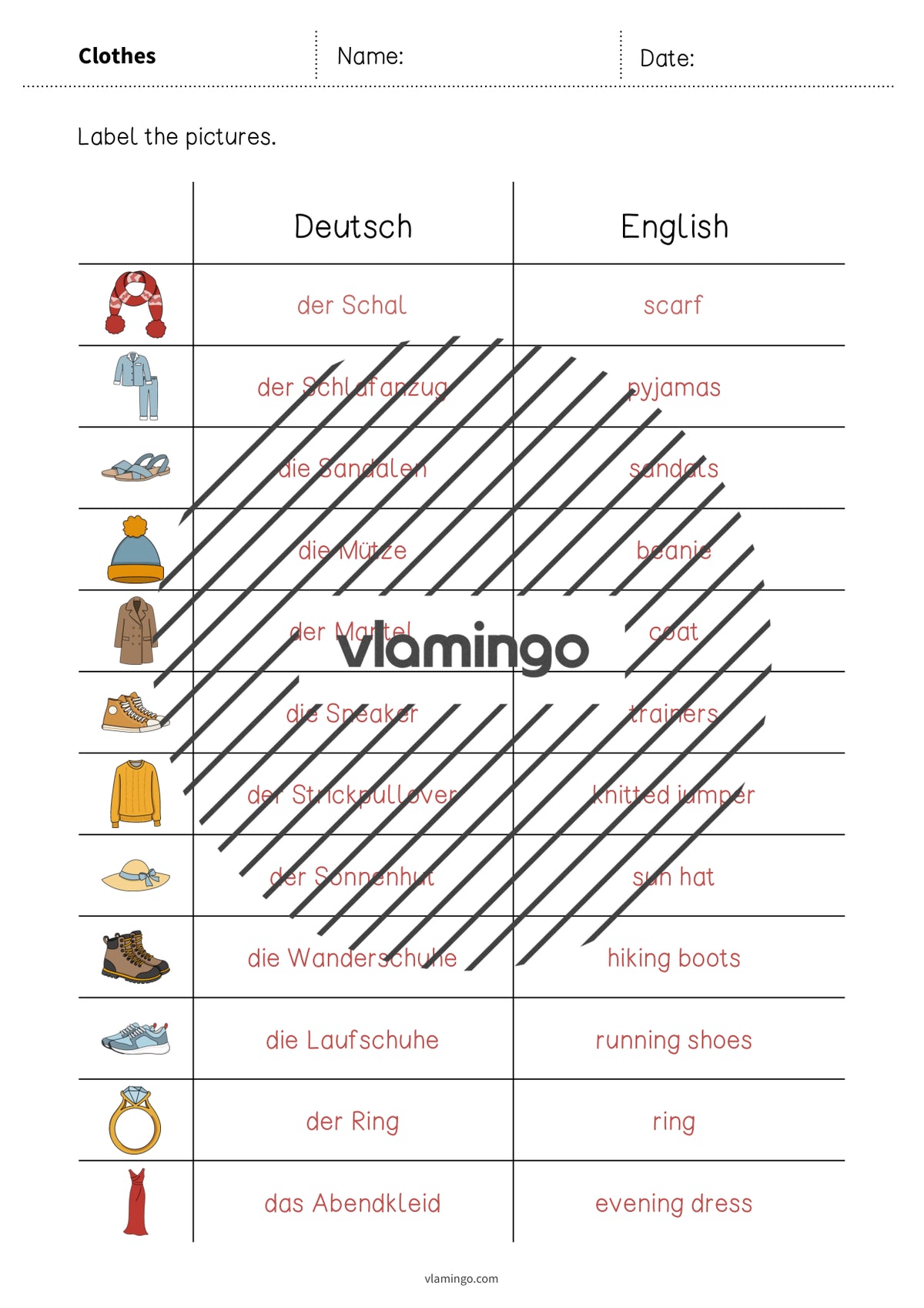 de englisch clothes vocabulary worksheet 3 011