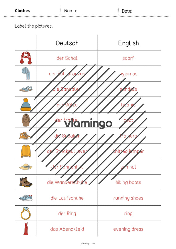de englisch clothes vocabulary worksheet 3 011
