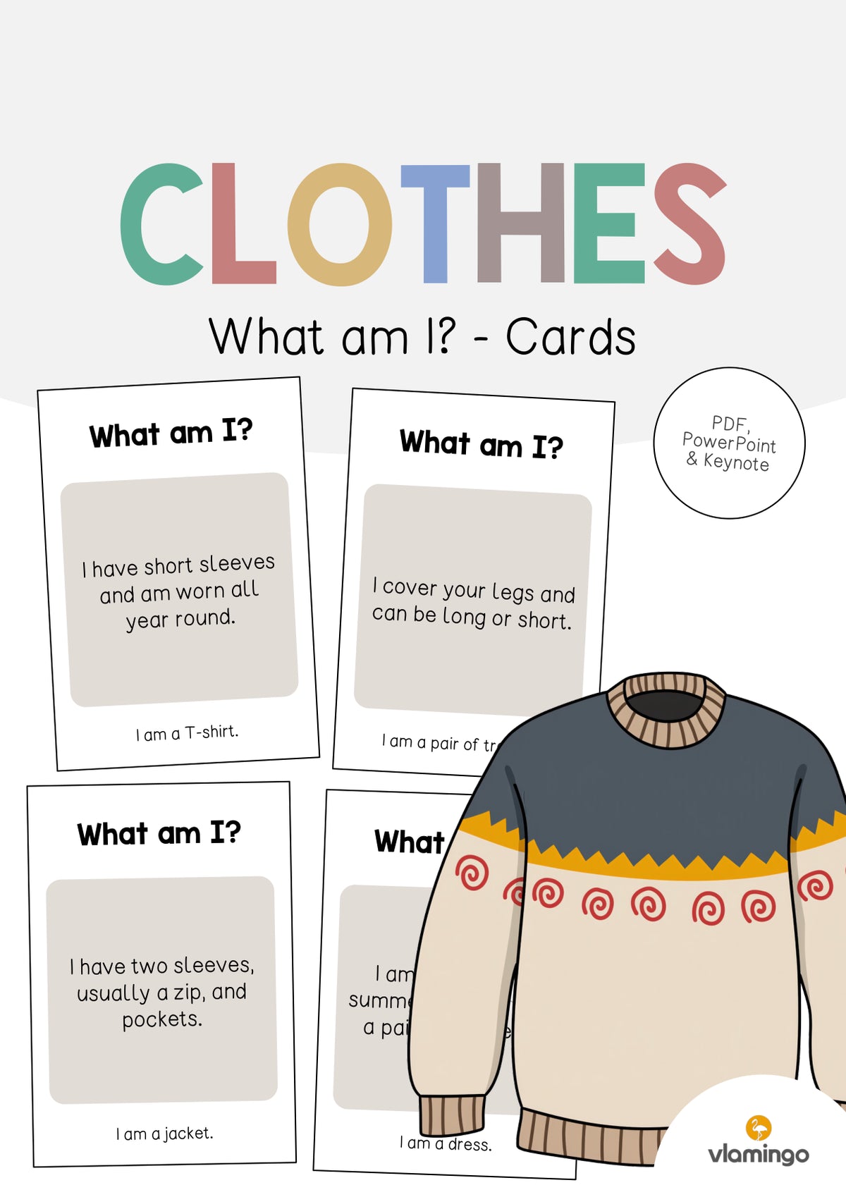 de englisch clothes what am i cards 001