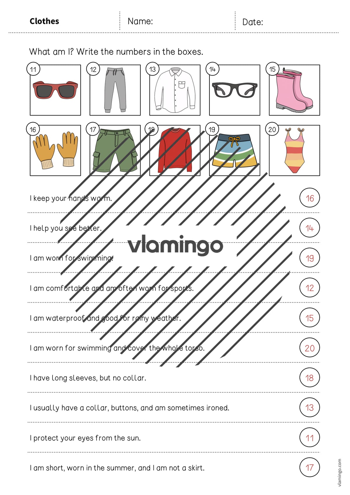 de englisch clothes what am i worksheet 008