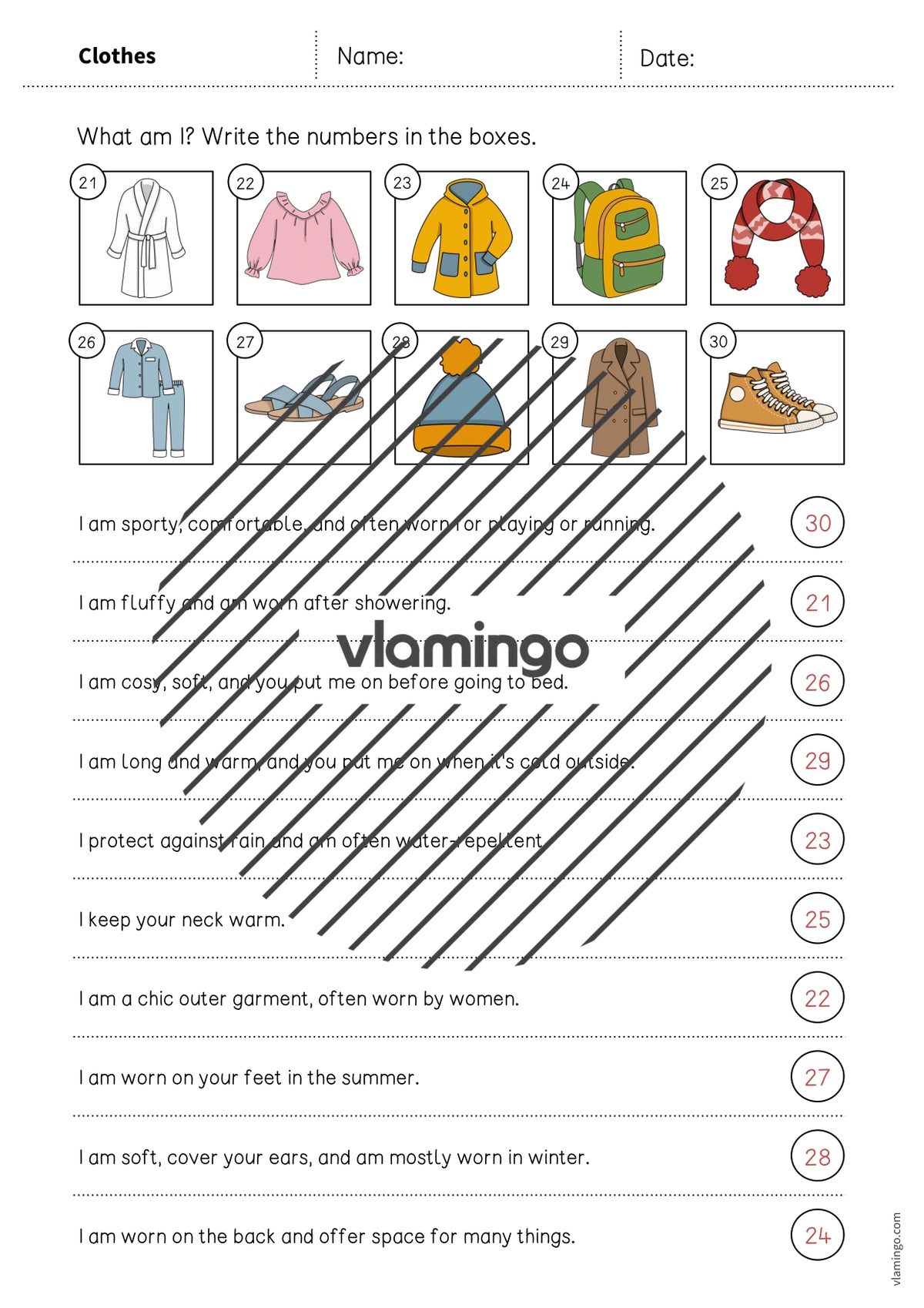 de englisch clothes what am i worksheet 009