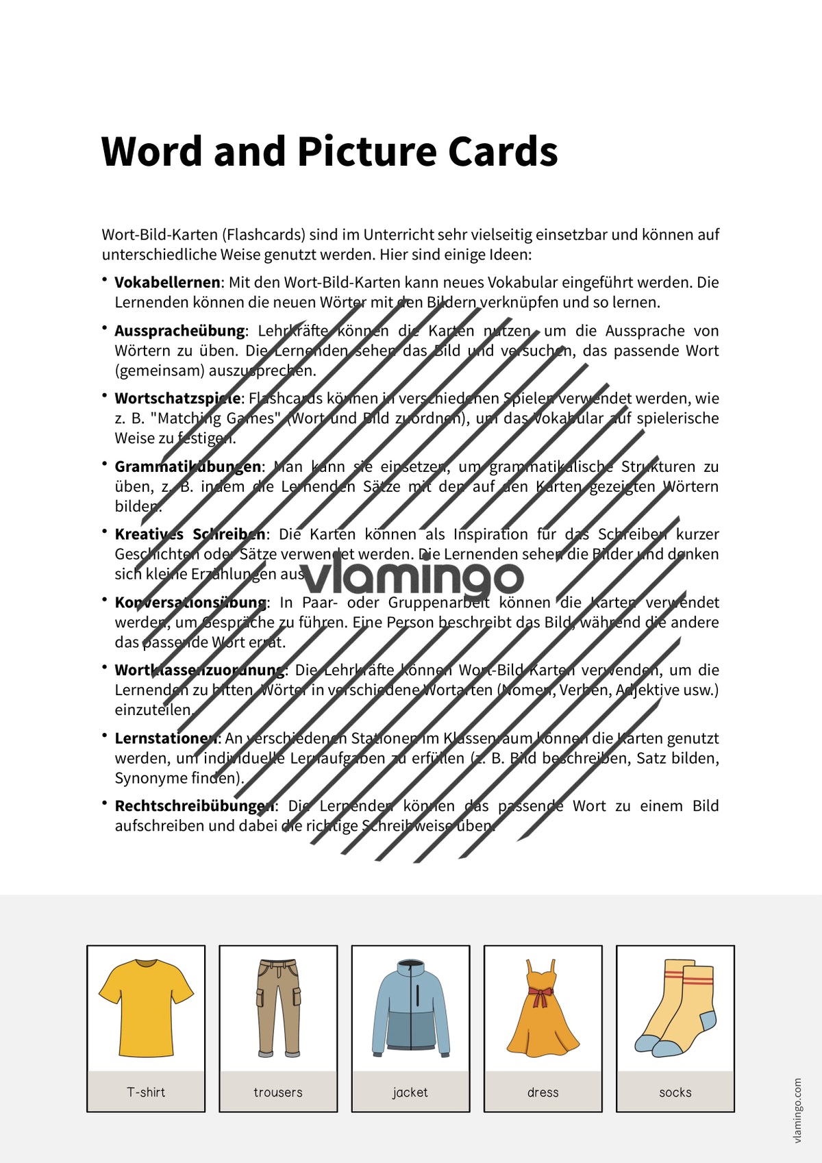 de englisch clothes word and picture cards 002