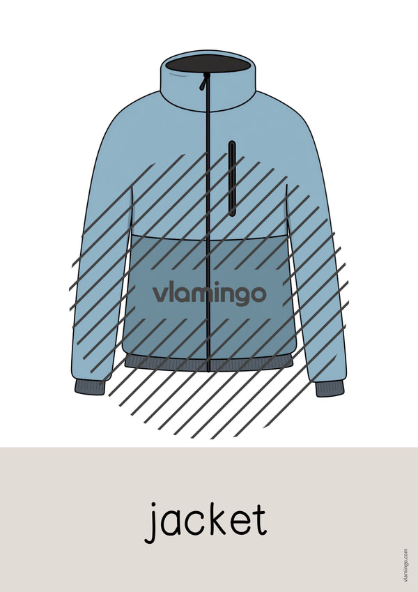 de englisch clothes word and picture cards 005