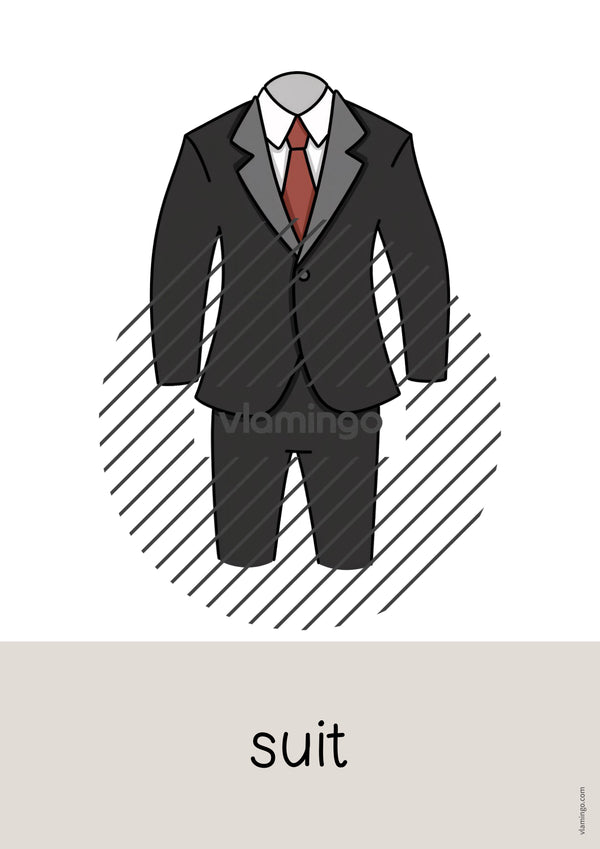 de englisch clothes word and picture cards 040