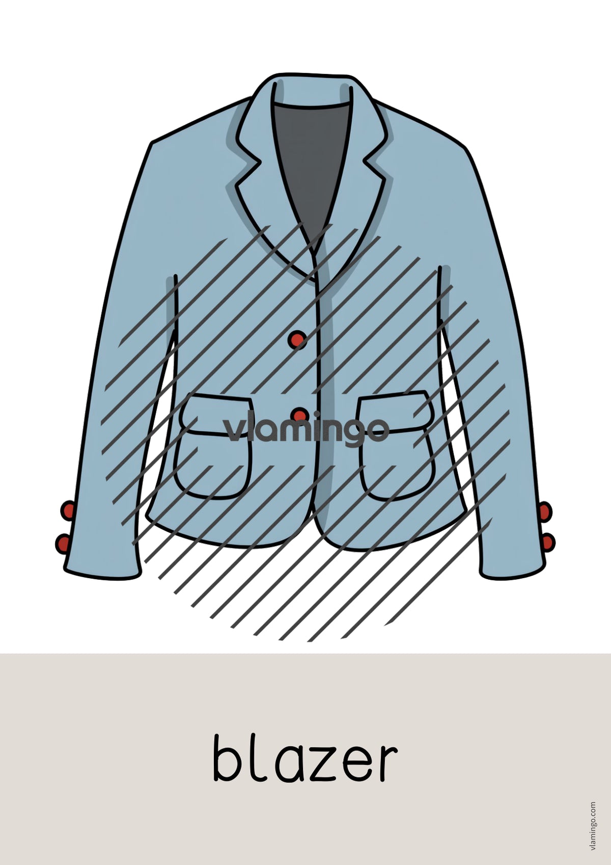 de englisch clothes word and picture cards 050