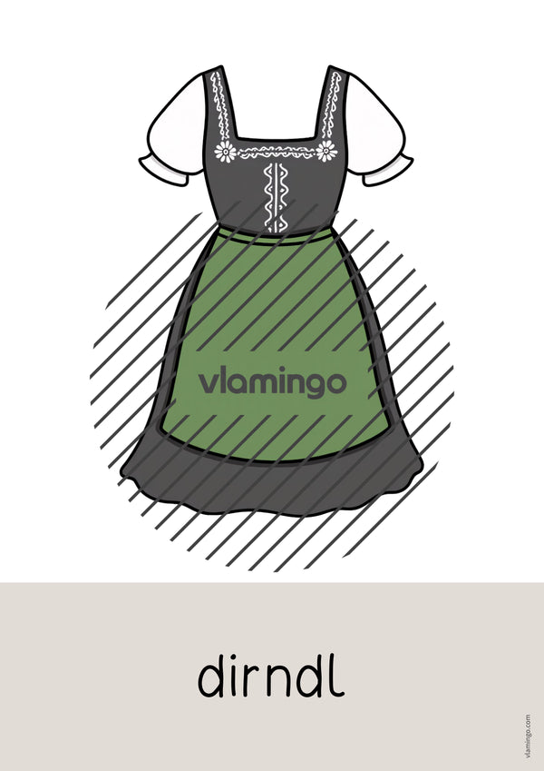 de englisch clothes word and picture cards 060