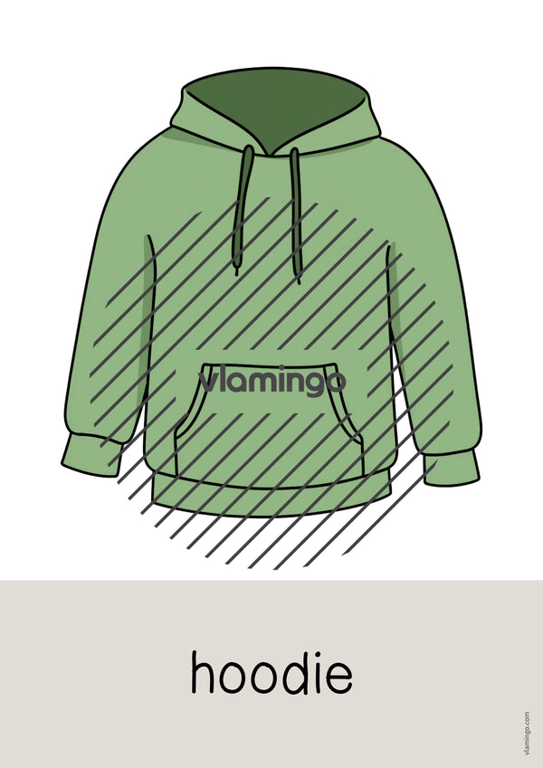 de englisch clothes word and picture cards 082